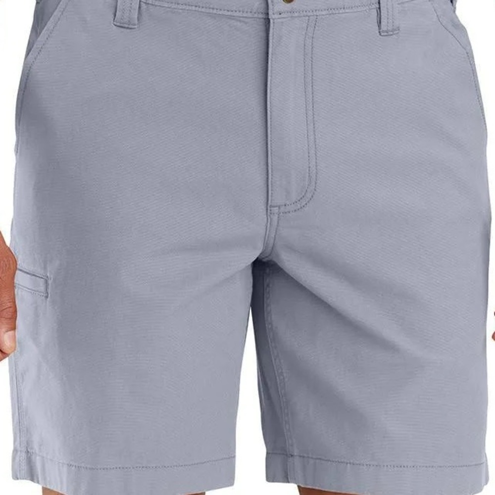 Carhartt Big Man Rugged Flex Relaxed Fit Canvass 8in Grey Shorts 54 waist NWT - Picture 2 of 8